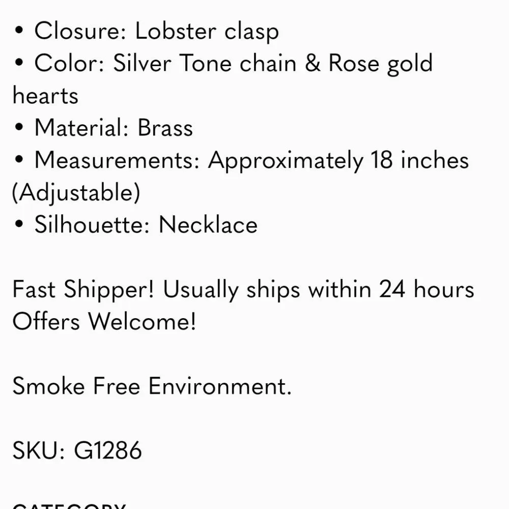 Michael‎ Kors Double Strand Hearts Necklace
